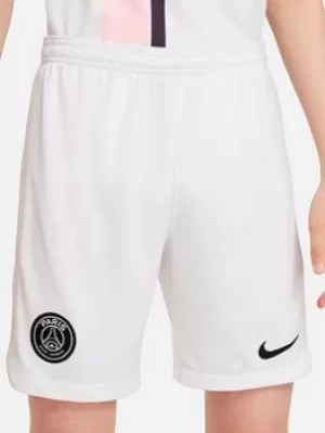 Nike Youth Psg Jordan 21/22 3rd Short, White, Size M