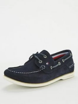 Tommy Hilfiger Classic Suede Boat Shoe - Navy, Desert Sky Navy, Size 6, Men