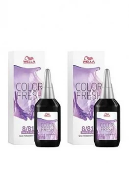 Wella Wella Professionals Color Fresh Semi-Permanent Colour Light Pearl Ash Blonde 75ml Duo Pack