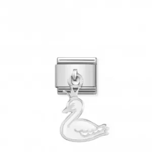 Nomination Composable Classic Charm Enamel Swan Crown Link 331805/04