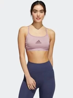 adidas Aeroreact Training Light-support Bra, Blue Size M Women