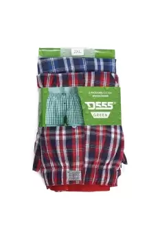 Plaid D555 Kingsize Woven Boxer Shorts (2 Pairs)