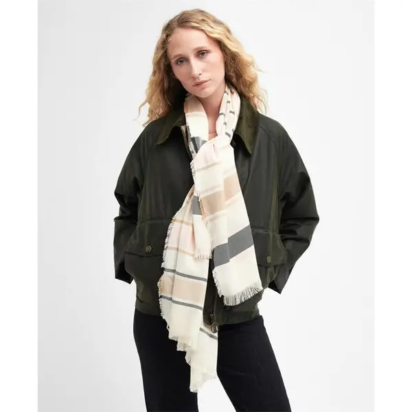 Barbour Broxburn Striped Scarf - Pink One Size