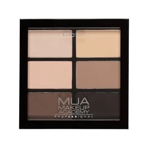 MUA Professional 6 Shade Palette Natural Essentials Multi