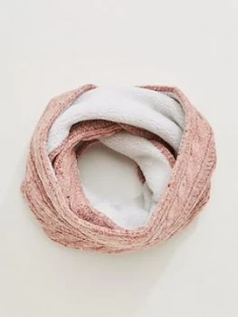 Superdry Gracie Cable Snood - Pink, Women