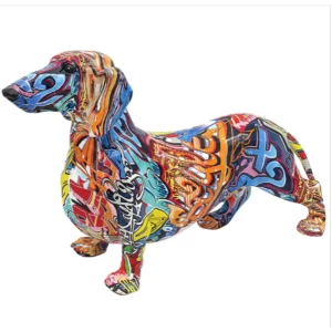 Graffiti Dachshund Large Figurine By Lesser & Pavey