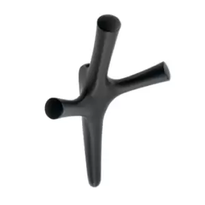 GTV Black Modern Hat Coat Hanger Hook Door Wall Bath Model Valencia, Pack of 1.