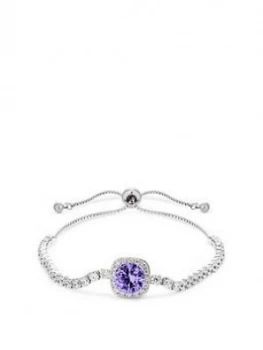 Jon Richard Jon Richard Square Amythyst Toggle Bracelet