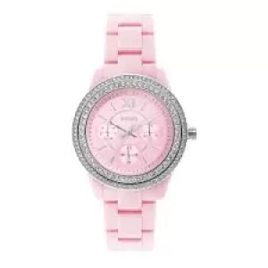 Fossil Womens Stella Multifunction Castor Oil Watch - Pink