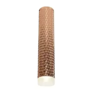 Luminosa Lighting - 1 Light 30cm Surface Mounted Ceiling GU10, Rose Gold, Acrylic Ring