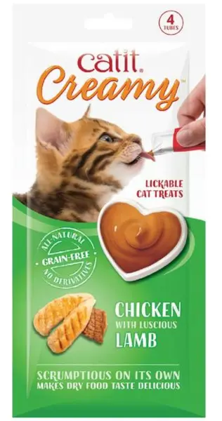 Catit Creamy Chicken and Lamb Cat Treats 4 x 10g