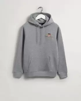 GANT Men Medium Archive Shield Hoodie (M) Grey