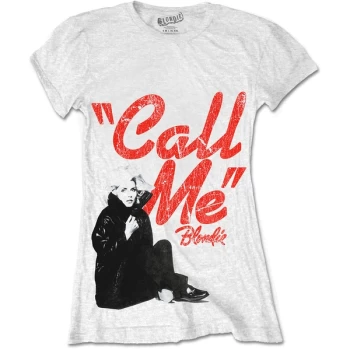 Blondie - Call Me Womens X-Large T-Shirt - White