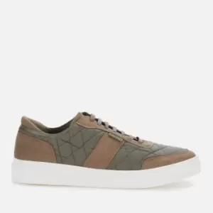 Barbour Mens Liddesdale Quilted Low Top Trainers - Olive - UK 7