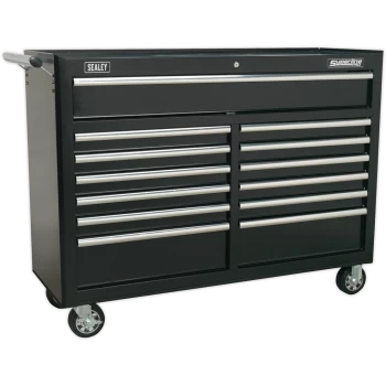 Sealey Superline Pro 13 Drawer Heavy Duty Roller Cabinet Black