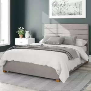 Kelly Plush Velvet Ottoman Bed Frame Silver