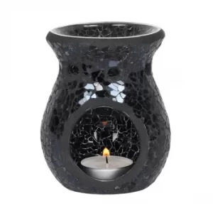 Small Black Crackle Oil Burner