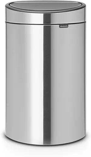 Brabantia 60 Litre Matt Steel Touch Bin Matt Steel (Silver)