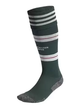 Adidas Manchester United 23/24 Away Stadium Socks, Green, Size S, Men