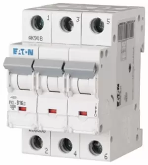 Eaton xPole 16A MCB Mini Circuit Breaker3P Curve C, Breaking Capacity 10 kA