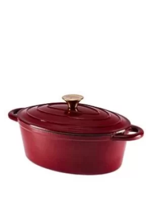 Tower Cast Iron 29cm Oval Casserole In Red