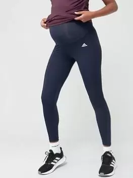 adidas 7/8 Maternity Mesh Leggings - Navy, Size 2XL, Women