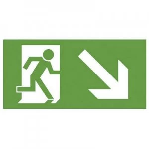 Escape route sign Down right B SAFETY F563 E