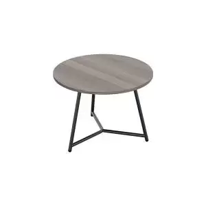 Jemini Trinity Low Table 800x800x435mm Grey OakBlack KF823599 KF823599