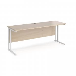 Maestro 25 WL Straight Desk 1800mm x 600mm - White Cantilever Frame m