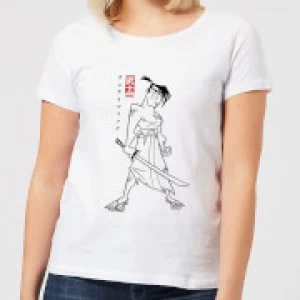 Samurai Jack Kanji Womens T-Shirt - White - L