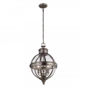 3 Light Ceiling Chandelier Pendant Light Antique Nickel, E14