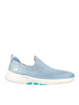 Skechers Go Walk 6 Glimmering Plimsolls, Blue, Size 6, Women