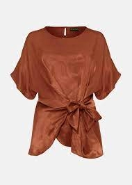 Phase Eight Bronze Warna Satin Blouse - 8