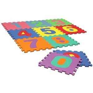 Charles Bentley Soft Eva Foam Number Interlocking Activity Play Mats