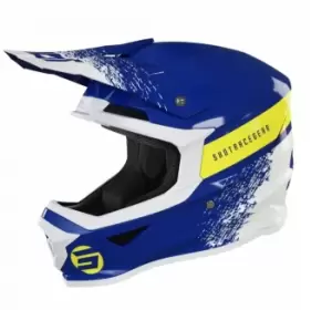 SHOT Furious Roll Navy Glossy Offroad Helmet L