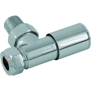 Wickes Smooth Head Angled Radiator Valve - Pack of 2