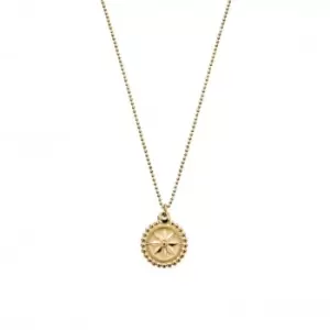 Gold Diamond Cut Chain Bobble Compass Pendant GCDC23233