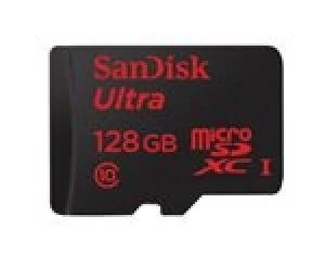 SanDisk Ultra Micro SD SDXC 128GB UHS-I Class 10 with Adapter (80 MB/s) - (SDSQUNC-128G-GN6MA)