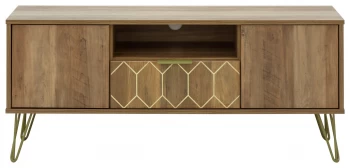 Orleans 1 Drawer TV Unit - Mango Wood Effect