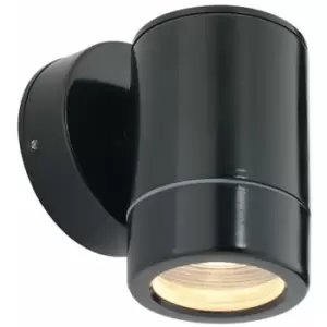 Loops - Outdoor IP65 Wall Downlight - Dimmable 7W LED GU10 - Satin Black Aluminium