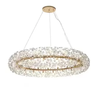 Luminosa Pendant 36 Light G9 French Gold, Crystal, Item Weight:19.4kg