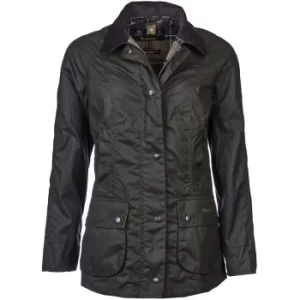 Barbour Womens Classic Beadnell Wax Jacket Olive 8