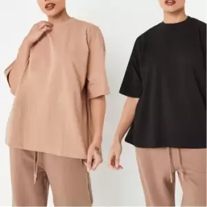 Missguided Petite 2 Pack Oversized Tshirt - Neutral