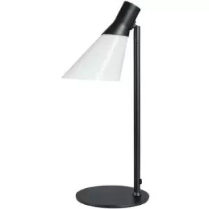 Dyberg Larsen Gent Task Table Lamp Matt Black, Opal