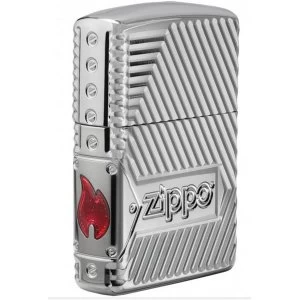 Zippo Unisex's Bolts Design High Polish Chrome Windproof Lighter