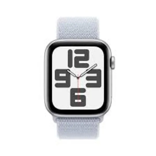 Apple Watch SE (2nd Gen), 40mm, Silver Aluminium Case, GPS [2024] - Blue Cloud Sport Loop