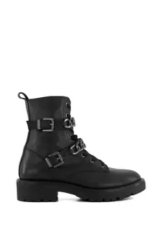 Plazas Leather Lace Up Boots