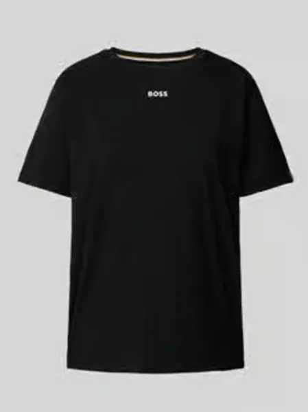 BOSS Chest Logo T-Shirt - Black Size S = UK 8, Women Black VPRX6 Female S = UK 8