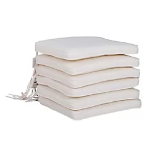 Outsunny Outdoor Seat Cushion Set 84B-307BK Polyester, Cotton Cream White