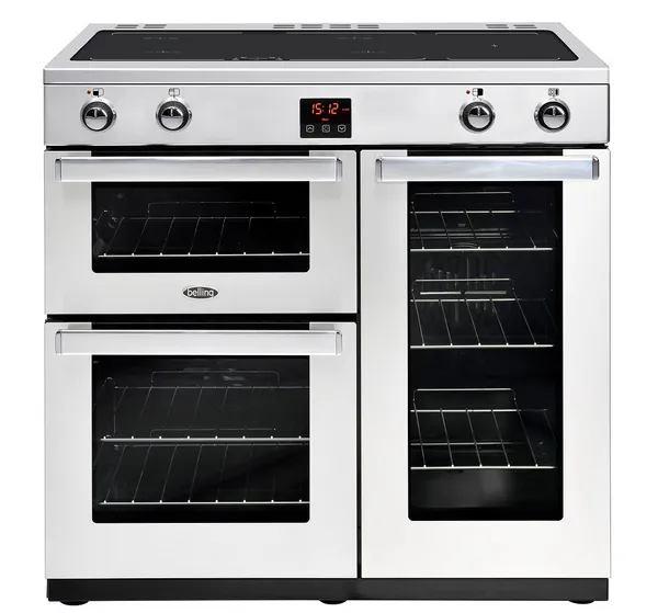 Belling 90cm Electric Range Cooker with Induction Hob - Stainless Steel - A/A Rated